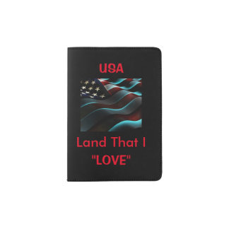USA Flag Passport Holder