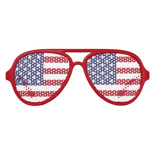 USA Flag Patriotic American Flag Stars and Stripes Aviator Sunglasses