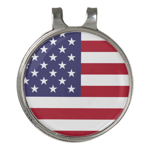 USA Flag Patriotic American Flag Stars and Stripes Golf Hat Clip