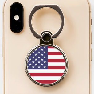USA Flag Patriotic American Flag Stars and Stripes Phone Ring Stand