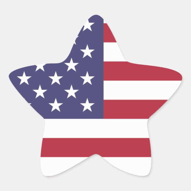USA Flag Patriotic American Flag Stars and Stripes Star Sticker (Front)