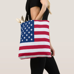 USA Flag Patriotic American Flag Stars and Stripes Tote Bag