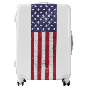 USA Flag Patriotic American Red White Blue Luggage
