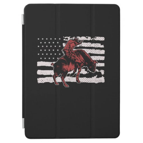 USA Flag Patriotic American Rodeo Bull Rider iPad Air Cover