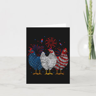 Usa Flag Patriotic Chicken Lover 4th Of July 1 Card
