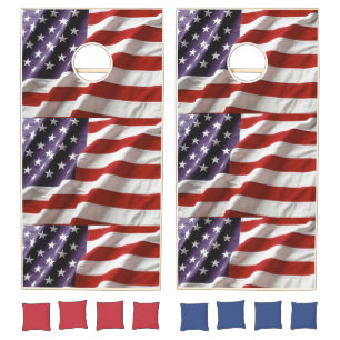 USA Flag - Patriotic Cornhole Set