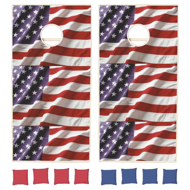 USA Flag - Patriotic Cornhole Set (Set)