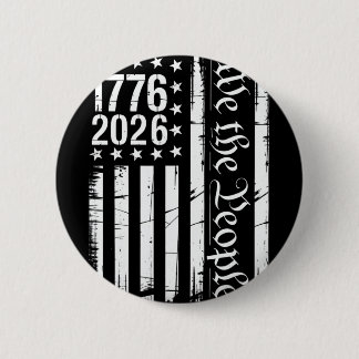 Usa Flag Patriotic History 1776 2026 250th Anniver Button