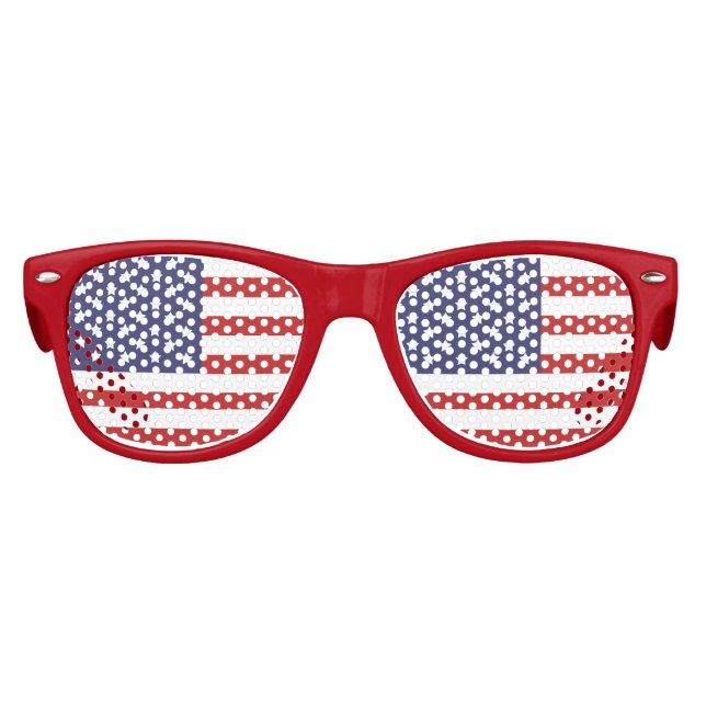 USA Flag, Patriotic Kids Sunglasses (Front)