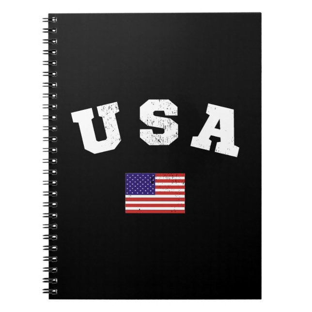 USA  Flag Patriotic Notebook (Front)