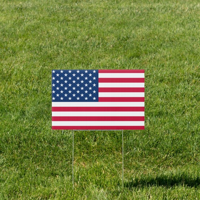 USA Flag Patriotic Outdoor Sign (Insitu)