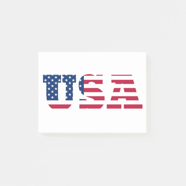 USA Flag  Patriotic Post-it Notes (Front)