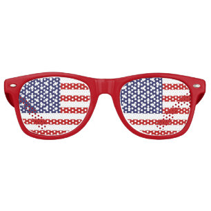 USA Flag, Patriotic Retro Sunglasses