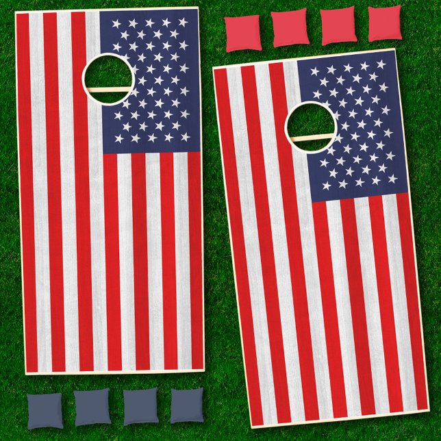 USA Flag | Patriotic Stars & Stripes Cornhole Set (Creator Uploaded)