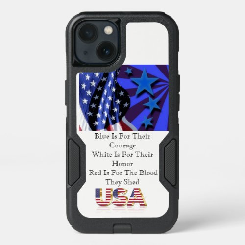 USA Flag Patriotic Stars Stripes Destiny DestinyS iPhone 13 Case