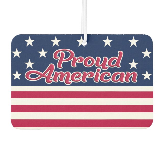 USA flag patriotic stars & stripes proud American Air Freshener (Front)