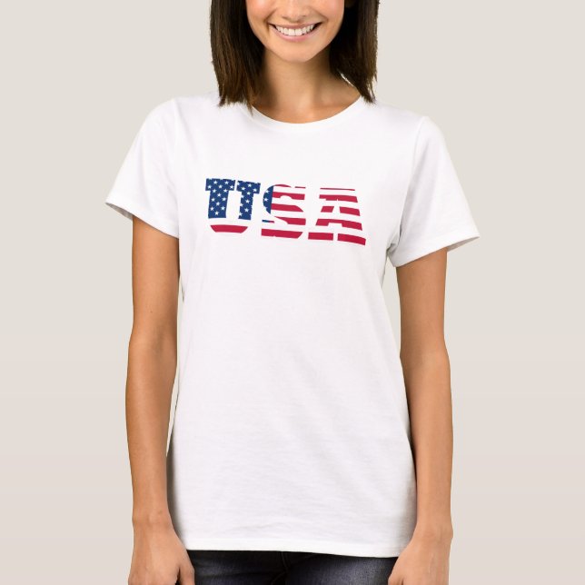 USA Flag  Patriotic T-Shirt (Front)