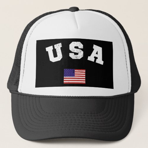 USA  Flag Patriotic Trucker Hat