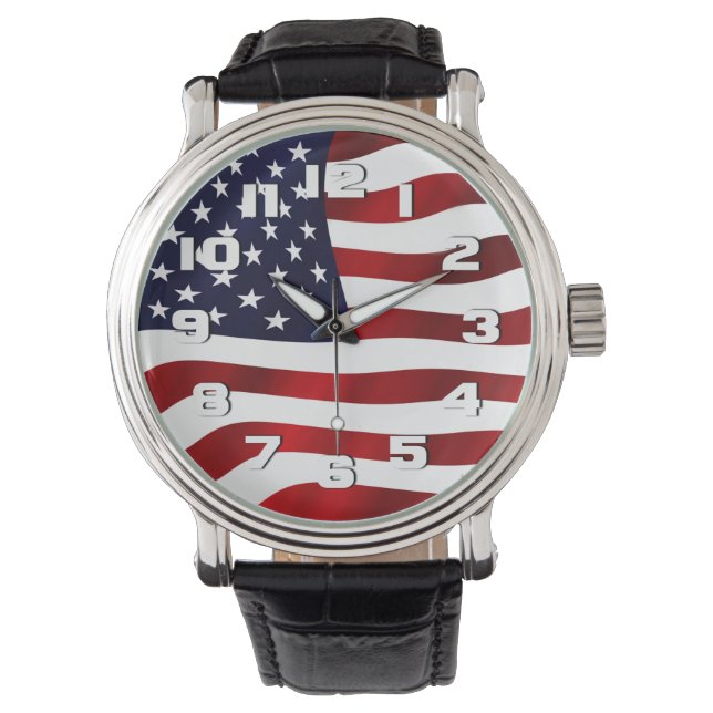USA Flag Patriotic Watch (Front)