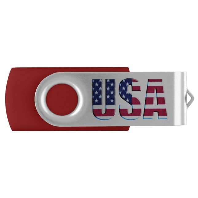 USA Flag Pattern Flash Drive (Front)