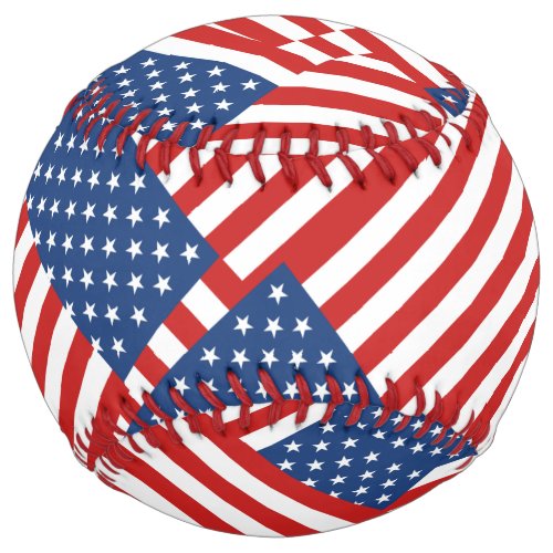 USA Flag Pattern Softball