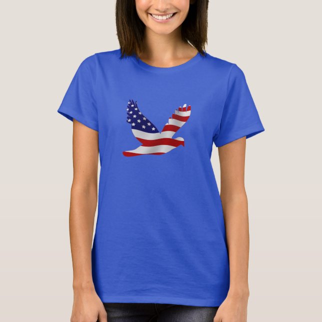 USA Flag Peace Dove T-Shirt (Front)