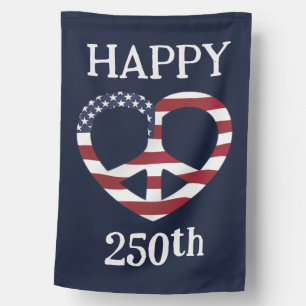 USA Flag Peace Heart
