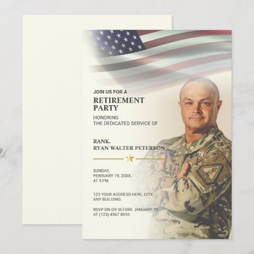 USA Flag | Personalized Photo Invitation