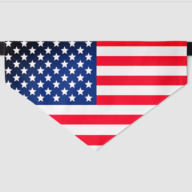 USA Flag Pet Bandana Collar (Front)