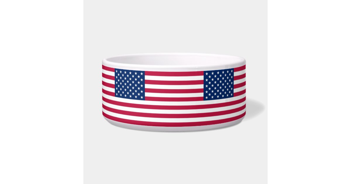 USA Flag Pet Bowl | Zazzle