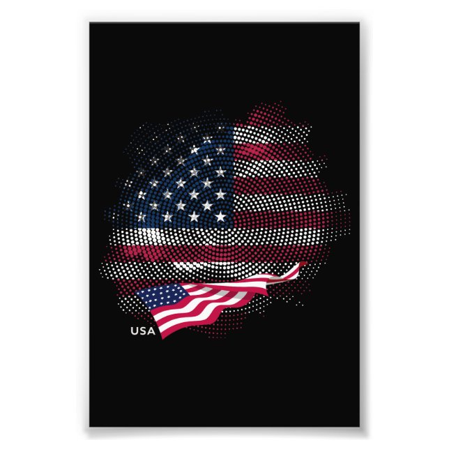 USA flag Photo Print (Front)