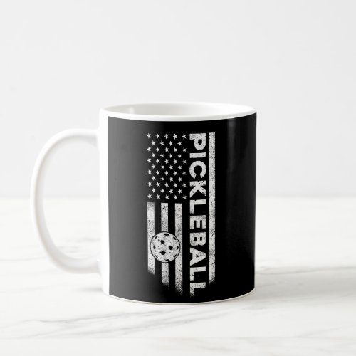 USA Flag Pickleball Lover Sports Gift  Coffee Mug