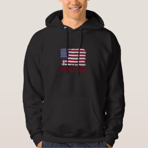 USA Flag Pickleball Paddles Illustration Graphic D Hoodie