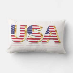 USA Flag Pillow Patriotic