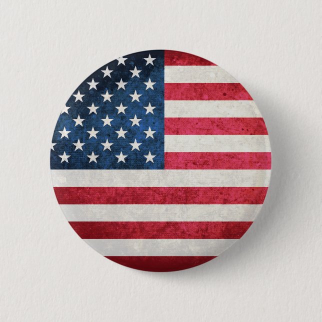 USA flag Pinback Button (Front)