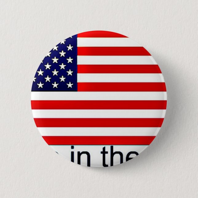 USA Flag Pinback Button (Front)