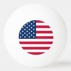 USA Flag Ping Pong Ball United States of America