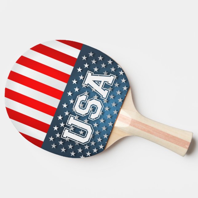 USA Flag Ping-Pong Paddle (Side)