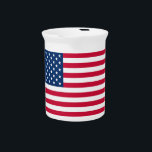 USA Flag Pitcher<br><div class="desc">USA Flag Pitchers - United States of America - Flag - Patriotic - Independence Day - July 4th - Customizable - Choose / Add Your Unique Text / Color / Image - Make Your Special Gift - Resize and move or remove and add elements / image with customization tool. You...</div>