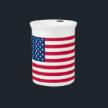 USA Flag Pitcher<br><div class="desc">USA Flag Pitchers - United States of America - Flag - Patriotic - Independence Day - July 4th - Customizable - Choose / Add Your Unique Text / Color / Image - Make Your Special Gift - Resize and move or remove and add elements / image with customization tool. You...</div>