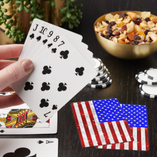 USA flag Poker Cards