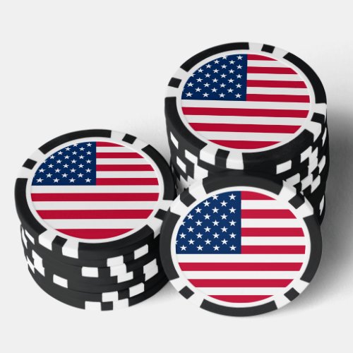 USA Flag Poker Chips