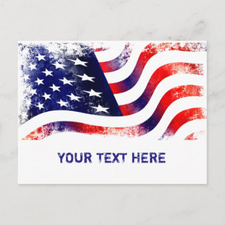 USA FLAG POSTCARD