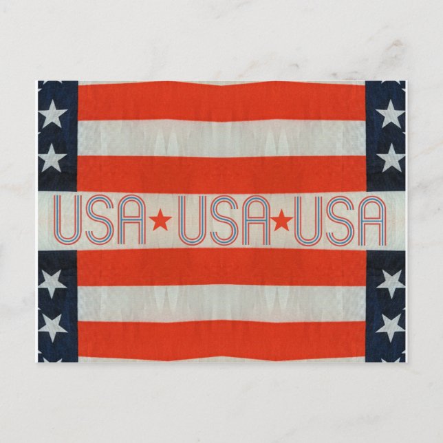 USA Flag Postcard (Front)