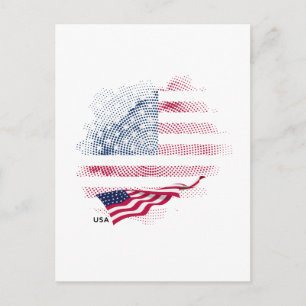 USA flag Postcard