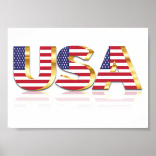 USA Flag Poster United States of America