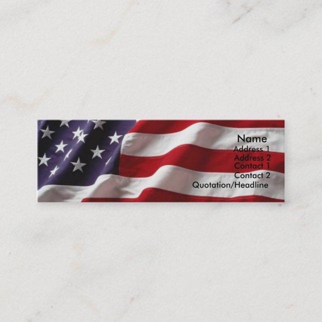 USA Flag Profile Card #1 (Front)