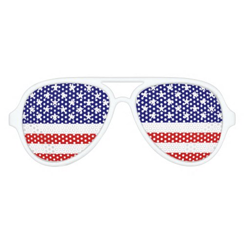 USA Flag pscnt Aviator Sunglasses