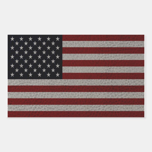 USA Flag Rectangular Sticker (Front)
