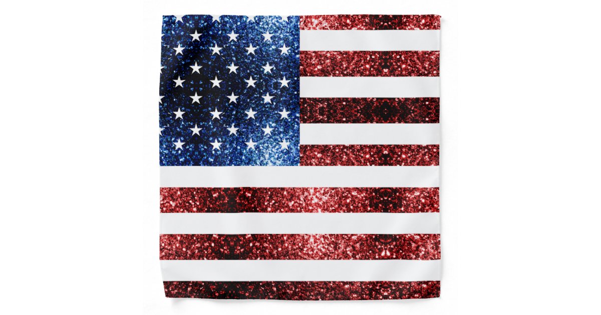 Amercian Flag Bandanas USA Flag Bandana Pure Cotton Handkerchiefs Patriotic  Accessories